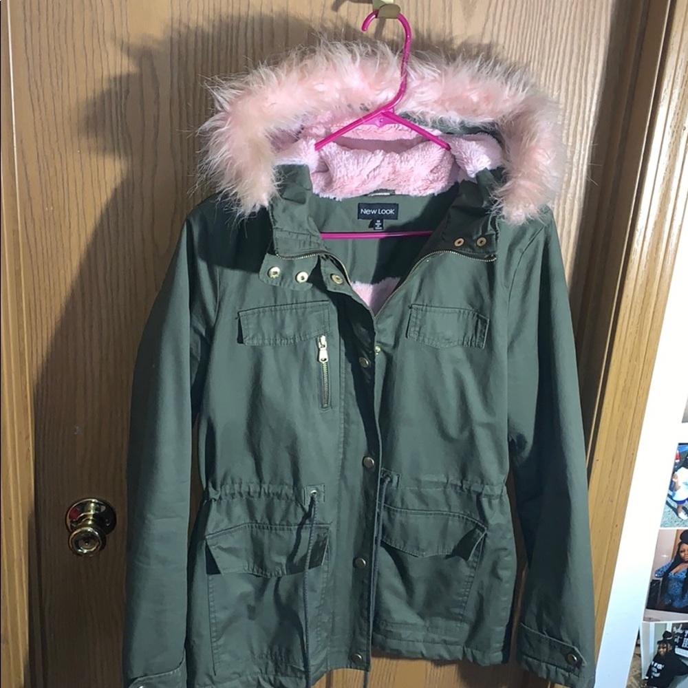 Olive green Trench coat/ jacket